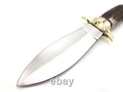 Premium D2 Steel Blade Hunting Dagger Knife with Grass guard and Stag Handle