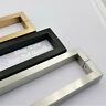 Pull Square Handle Entry Door Stainless Steel Satin / Black / Satin Brass