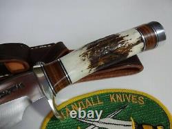 RANDALL KNIFE Model 27-5 3/4 SS TRAILBLAZER STAG & LEATHER Handle NS Hilt