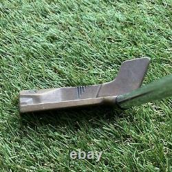 RARE Masker Milled Face Brass Putter 34.5 with Crown Jumbo Grip