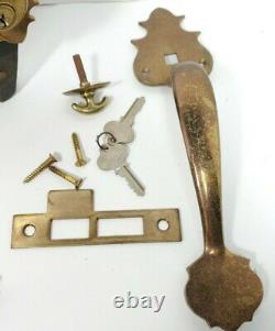 RUSSWIN 11213 PUSH BUTTON ENTRY MORTISE LOCK CYLINDER KEYS Handle WORKS Extras