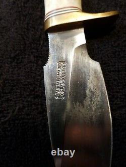 Randall Knife Alaskan Skinner 11-4.5 Stag Handle Blade brass finger guard RARE