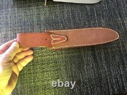 Randall knife 1-7 leather handle brass hilt alum cap carbon blade johnson sheath
