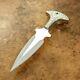 Rare Custom Hand Made D2 Tool Steel Full Tang Bowie Hunting Knife Brass Handle