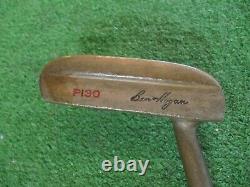 Rare, Vintage Ben Hogan P130 Brass Head Putter 35 Ins. Golf Pride Line Rite Grip