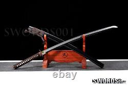 Rayskin Saya Clay Tempered Japanese Samurai Katana Warrior Sword Brass Fittings
