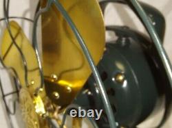 Redone Vintage GE AQ1 Loop Handle 12 Brass blade Oscillating Three speed Fan