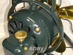 Redone Vintage GE AQ1 Loop Handle 12 Brass blade Oscillating Three speed Fan