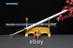 Ring Head Sword Manganese Steel Sharp Chinese WUSHU Battle Sword Alloy Handle