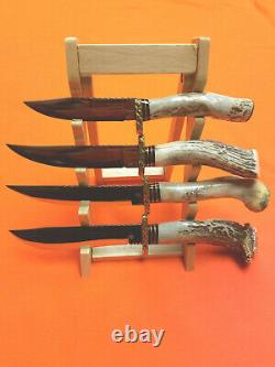 Rs Custom Stag Handled Bowie Set (4) New