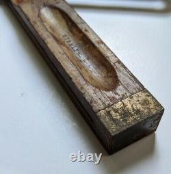STANLEY ANTIQUE Sliding Bevel Brass End Steel Blade Wood Handle Tool