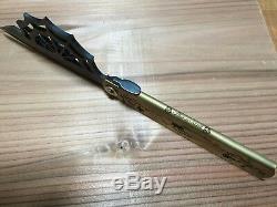 SUPER PREMIUM! HIGONOKAMI Blue Steel Blade, Brass Handle, XL, Model SPIDER
