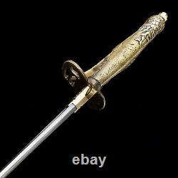Saber American medieval Sword Samurai Katana Brass Handle Damascus Folded Steel