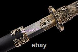 Sea/Dragon Theme Chinese Saber Folded Steel/Brass Handle Tang Dao Sword Katana