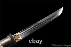 Short Sword Japanese Wakizashi Katana T10 Steel Blade Clay Tempered Sharp #3759