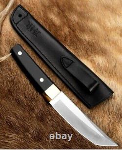 Straightback Knife Fixed Blade Hunting Tactical Survival Wild DC53 Steel Mikata