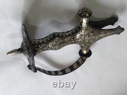 Sword Handle Sheath Blade Brass Vintage Steel Damascus Dagger Handmade India