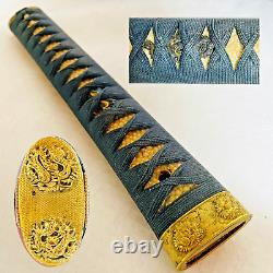 Sword Handle hilt Tsuka Sword fitting Japan Edo original antique Jabara roll