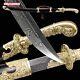 Top Grade Damascus Steel Qing Dao Brass Handle Chinese Broadsword Sword -Y1154