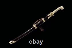 Top Grade Damascus Steel Qing Dao Brass Handle Chinese Broadsword Sword -Y1154
