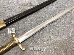 US M-1863 Remington Zouave Brass Handle Sword Bayonet With Scabbard