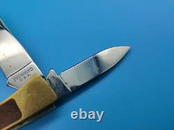 USED Browning Lockback 2 Blade Knife Wood Handles Brass Bolsters USA