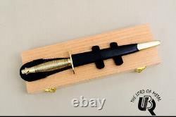 Ubr Custom Handmade D2-tool Steel World War 2 Cammando Dagger Knife, Brass Handle