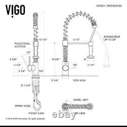 VIGO Edison Single-Handle Pull-Down Sprayer Kitchen Faucet in Stainless Steel