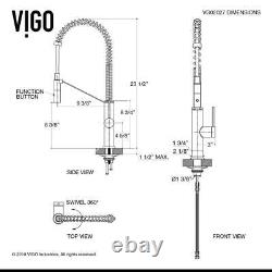 VIGO Livingston 1-Handle Pull-Down Sprayer Kitchen Faucet in Stainless Steel