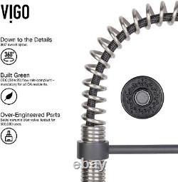 VIGO VG02001STMB Edison Single-Handle Faucet Stainless Steel/Matte Black
