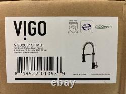 VIGO VG02001STMB Edison Single-Handle Faucet Stainless Steel/Matte Black