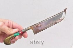 VINTAGE Islamic PESH KABZ DAGGER LUCITE HANDLE SHEATH INDO PERSIAN KNIFE ATQ
