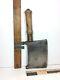 VTG Butcher's Carbon Steel Blade Meat Cleaver Chopper Round Wood Handle with Brass