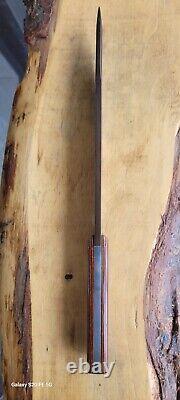 VTG NOS Bowen Blades WV Fixed Blade Knife with Wood & Brass Handle