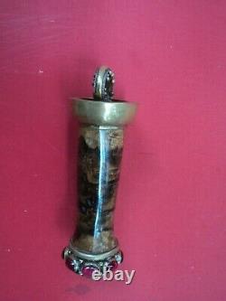 Very nice Bali lombok keris handle gerantim brass, sword knife silver