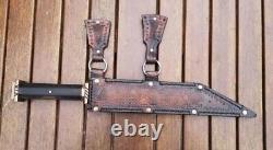 Viking seax knife high carbon steel knife/bushcraft knife brass and wood handle