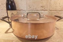 Vintage 10+INCH/26CM Copper/Stainless Steel Rondeau CVD Villedieu MADE IN FRANCE