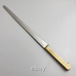 Vintage 12 Blade HOFFRITZ Stainless slicing Knife Brass Handle ITALY 7544/12