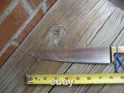 Vintage 8 Blade HOFFRITZ Italian Stainless Chef Knife Brass Handle ITALY