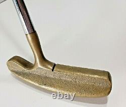 Vintage Acushnet Bullseye Flange Brass 35 Putter RH Blade Positrac Grip