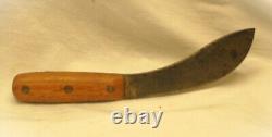 Vintage Antique Carbon Steel Skinner Knife Wood Scales Handle with Brass Pins