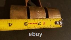 Vintage Antique Solid Brass Handheld Roller Tool With Steel Handle