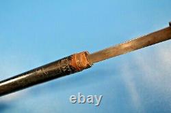 Vintage British India Knife Short Sword Wood Bone and Brass Handle