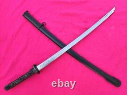 Vintage Copper Handle Military Style Katana Japanese Blade Sword Signature Edge