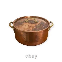 Vintage Copper Pot with Brass Handles Culinaire Copper & Stainless Steel