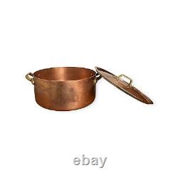 Vintage Copper Pot with Brass Handles Culinaire Copper & Stainless Steel