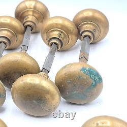 Vintage Door Knobs Handles Sets with Threaded Split Spindle Lot of 15 Matching