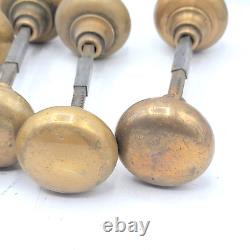 Vintage Door Knobs Handles Sets with Threaded Split Spindle Lot of 15 Matching