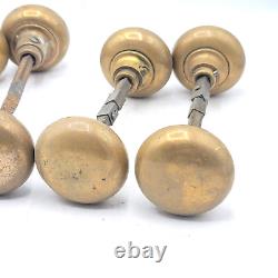 Vintage Door Knobs Handles Sets with Threaded Split Spindle Lot of 7 + 1 error