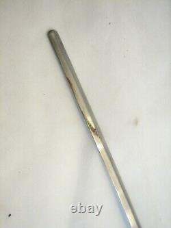 Vintage Fencing Sword Brass Handle Blade Weapon Sabre Signed Wire Handle Rapier